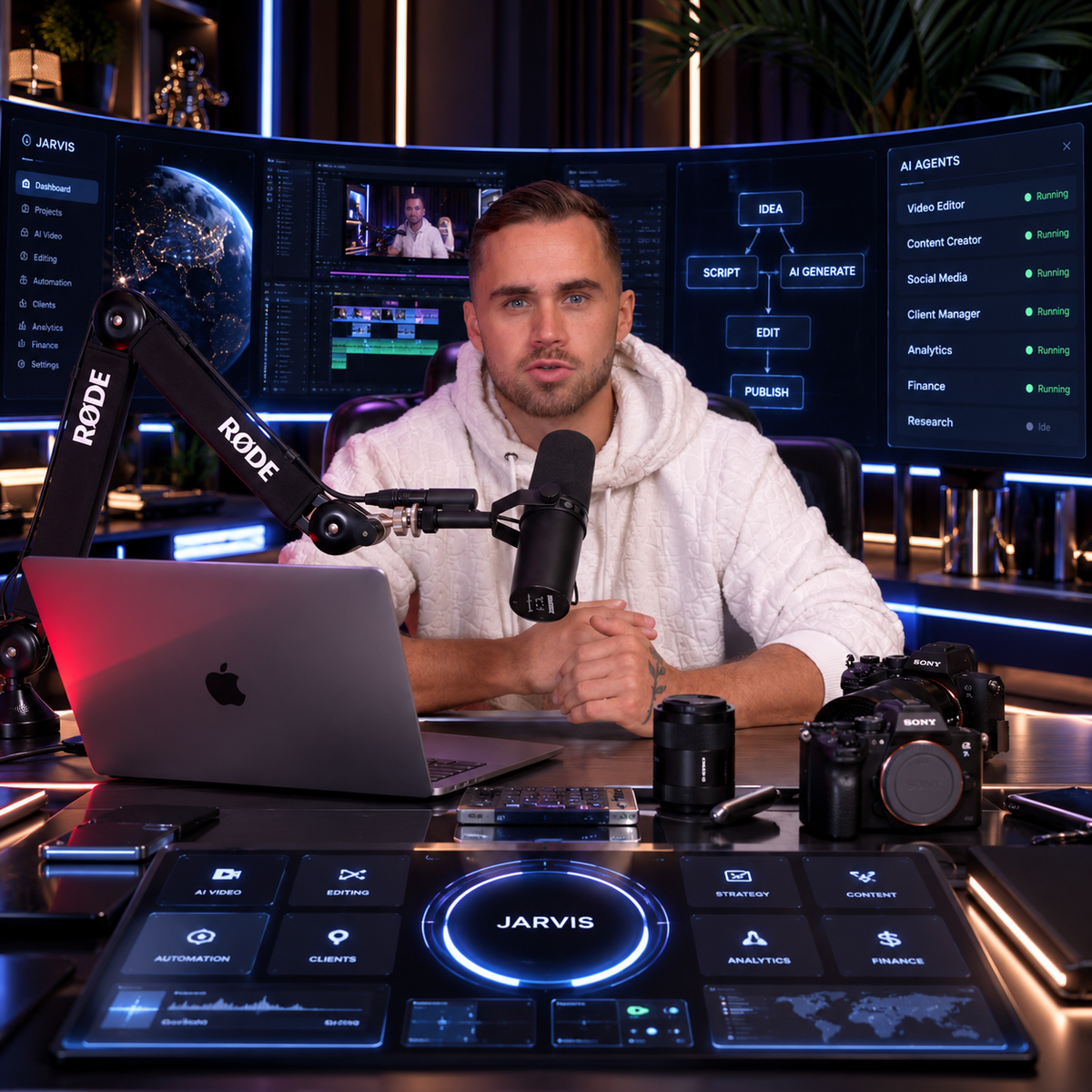 Philipp Baumeister im Jarvis-Studio